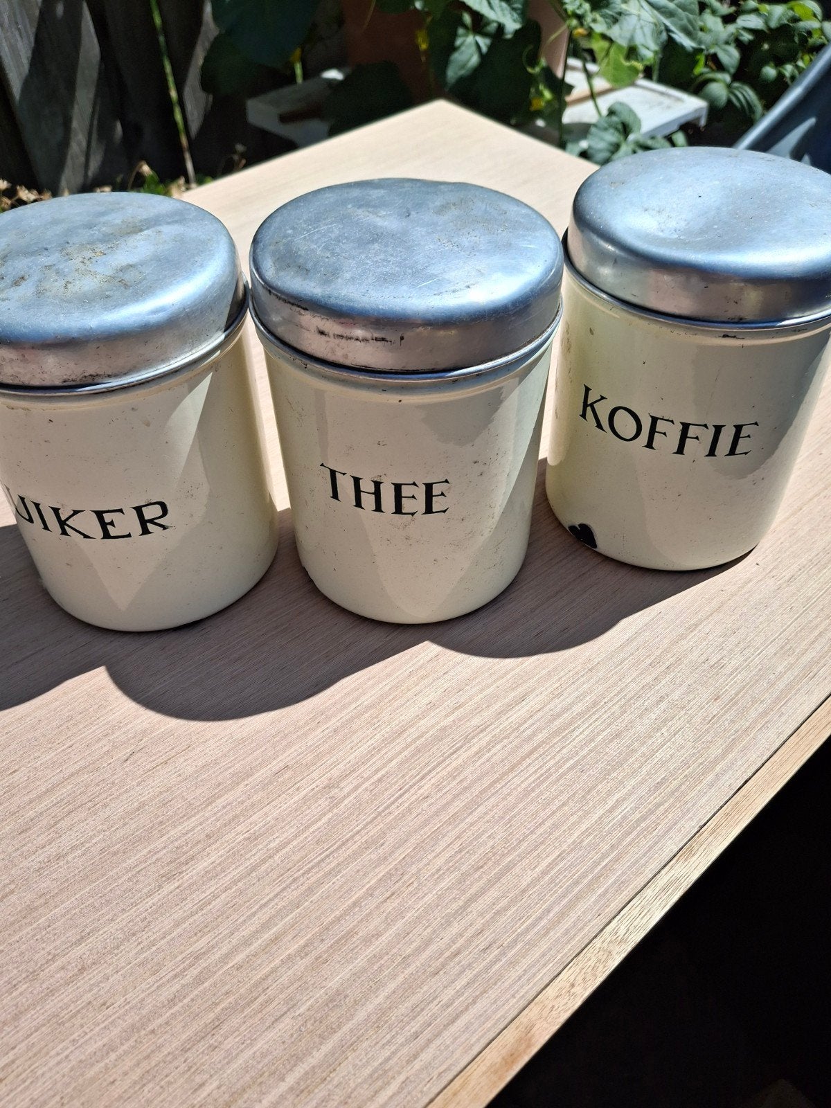 Vintage voorraadpotten: Suiker, Thee, Koffie, Antiek en Kunst, Ophalen of Verzenden
