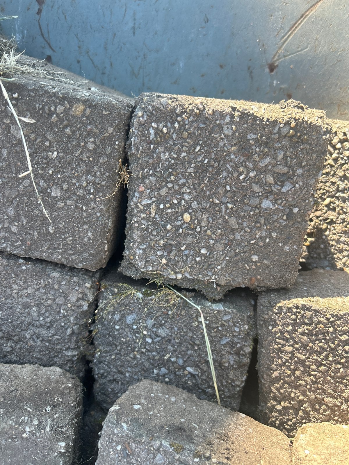 Gebruikte betonnen klinkers 11x11 cm, Ophalen, Gebruikt, Klinkers, 10 m² of meer