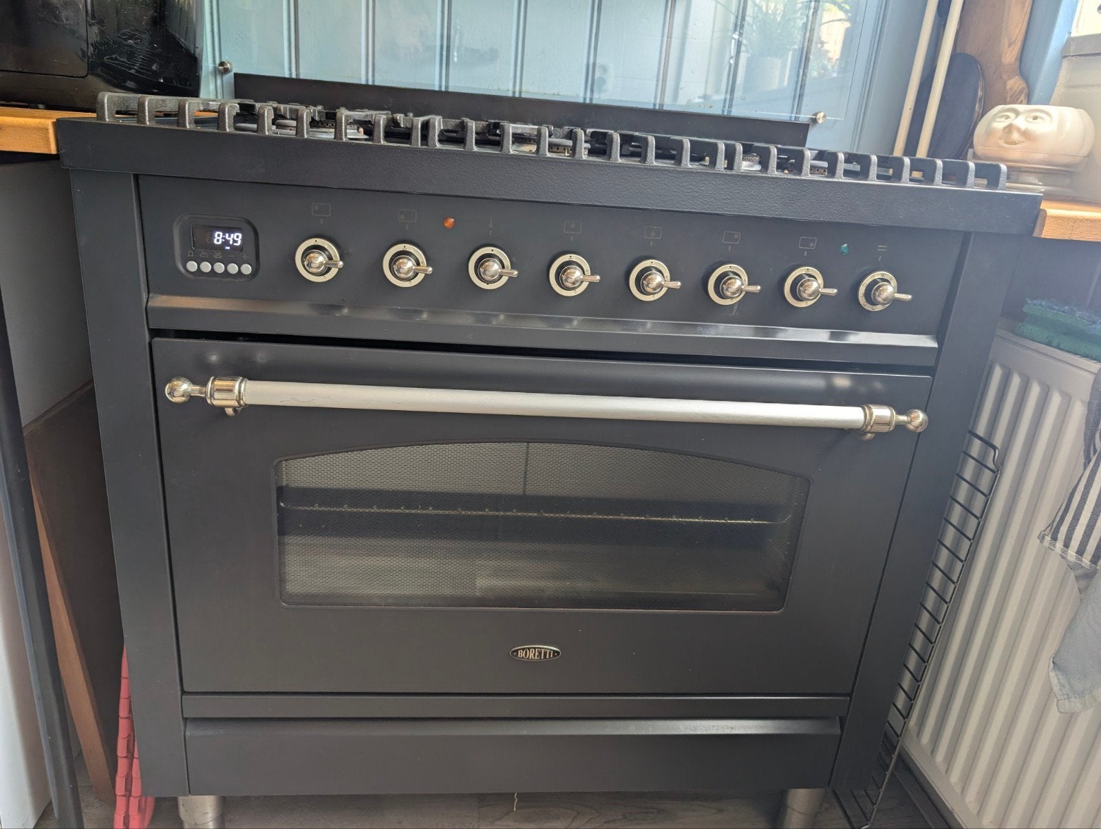 Boretti VTANR96AN gasfornuis met elektrische oven, Ophalen, Gebruikt, 60 cm of meer, Grill