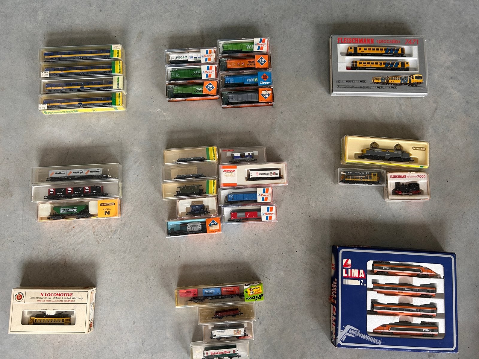 Grote collectie modeltreinen en accessoires (N-schaal), Arnold, Gebruikt, Locomotief, Gelijkstroom of Wisselstroom