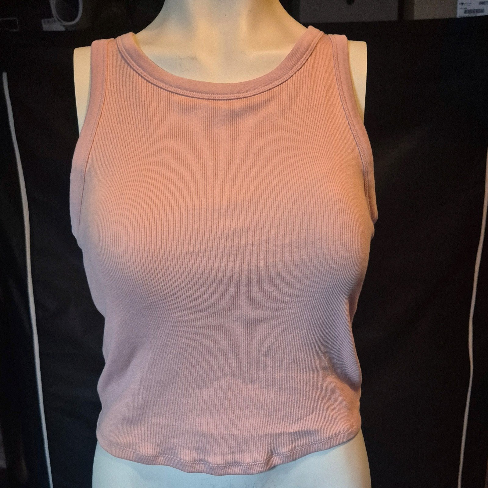 Uniqlo roze geribbelde crop top, maat XL, Maat 46/48 (XL) of groter, Ophalen of Verzenden, Zo goed als nieuw, Roze