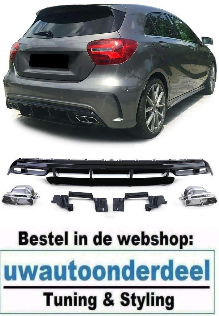 A45 AMG Look Chrome Uitlaat Set Geschikt Voor A Klasse W176