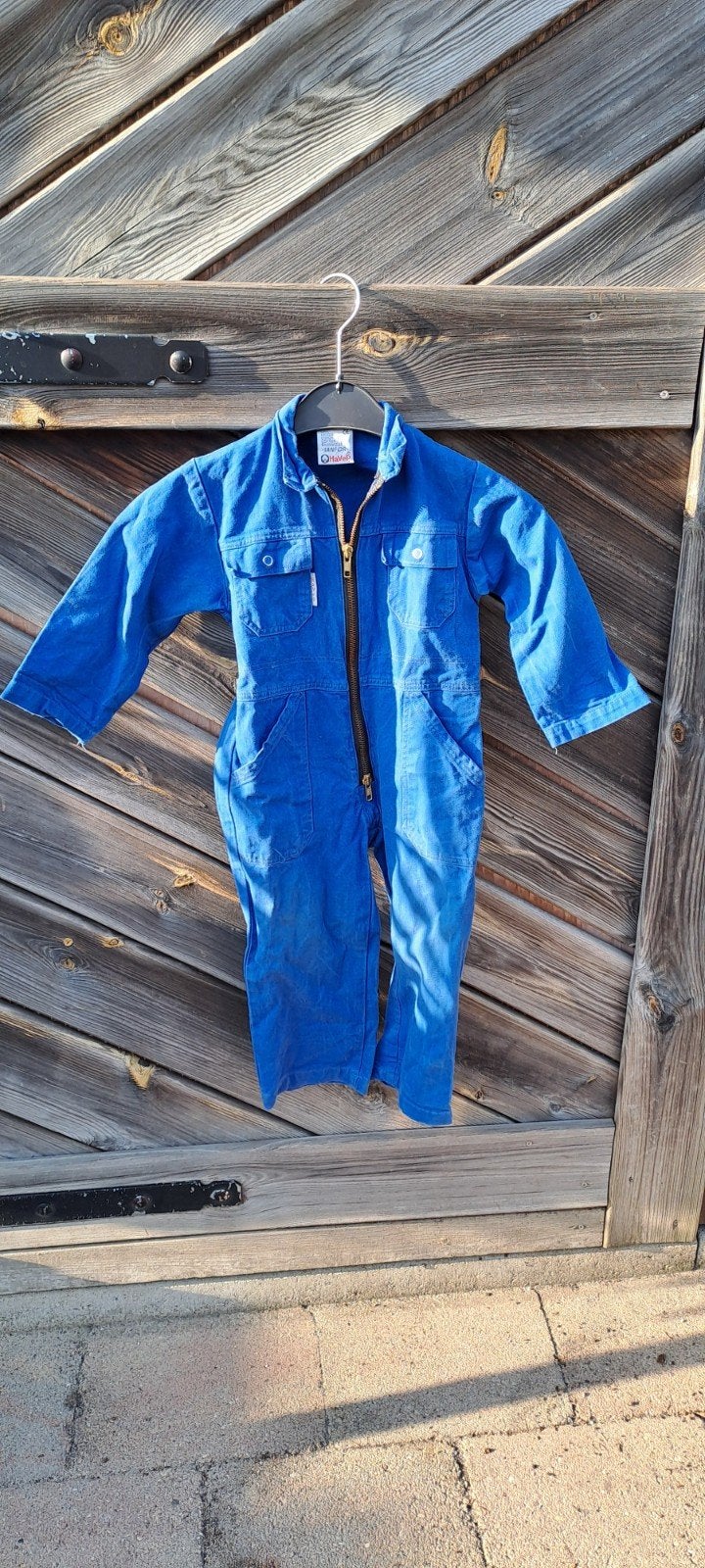 Blauwe kinderoverall - HaVeP - Maat 98, Ophalen of Verzenden, Gebruikt, HaVeP, Jongen of Meisje