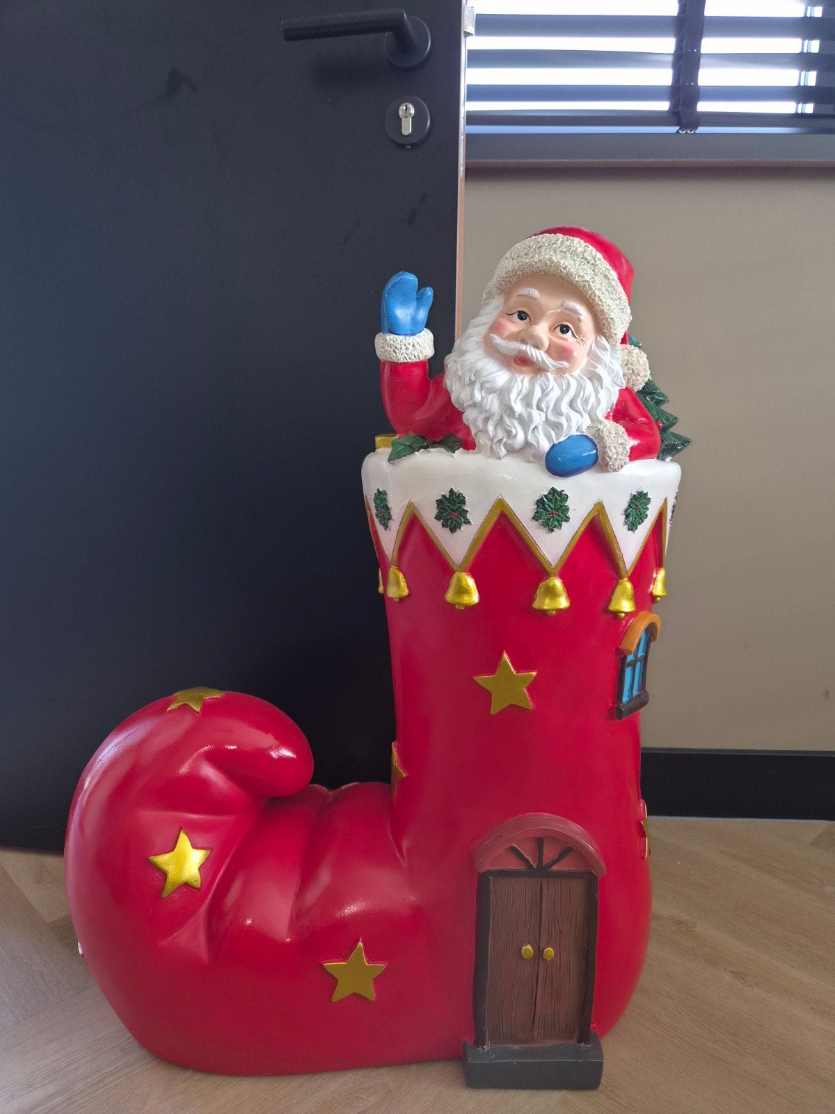 Grote kerstman in laars - 82cm-  kerstbeeld binnen en buiten, Diversen, Ophalen, Nieuw