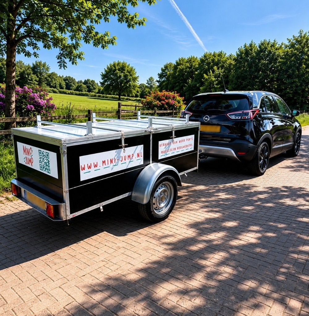 Afgesloten aanhanger huren | enkelas bagagewagen met deksel, Ophalen, Zo goed als nieuw