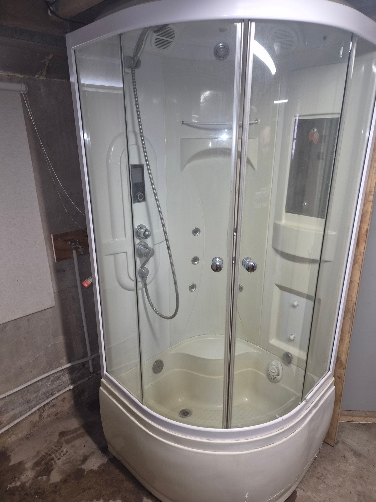 Douchecabine met hydromassage en zitje, Ophalen, Gebruikt, Douche