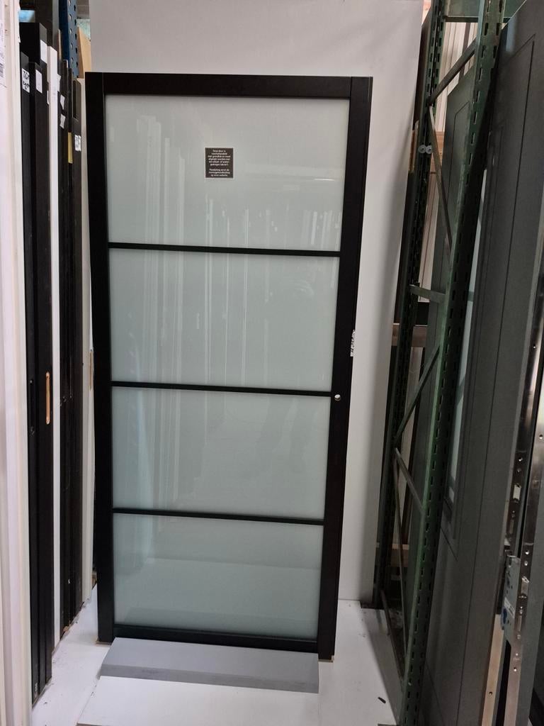 93x211,5cm Binnendeur opdek rechts staallook mat glas SL49, Ophalen, ., Binnendeur, Nieuw