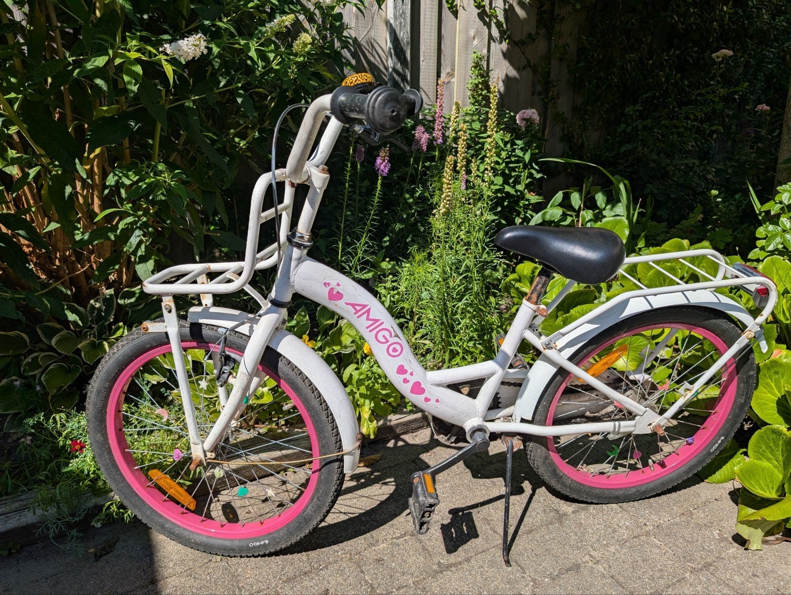 Meisjes fiets, 20 inch, Fietsen en Brommers, Ophalen, Terugtraprem, Gebruikt, Handrem