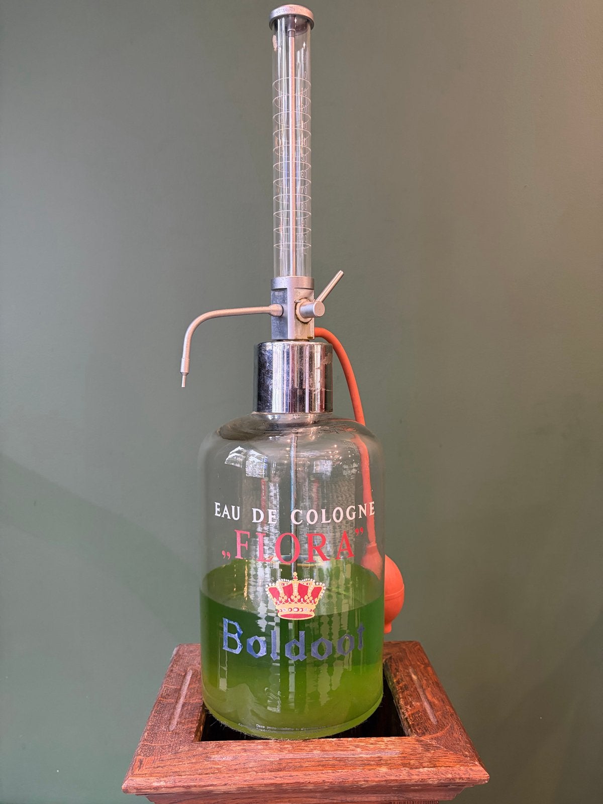 Antieke Boldoot Eau de Cologne Flora dispenserfles, Ophalen