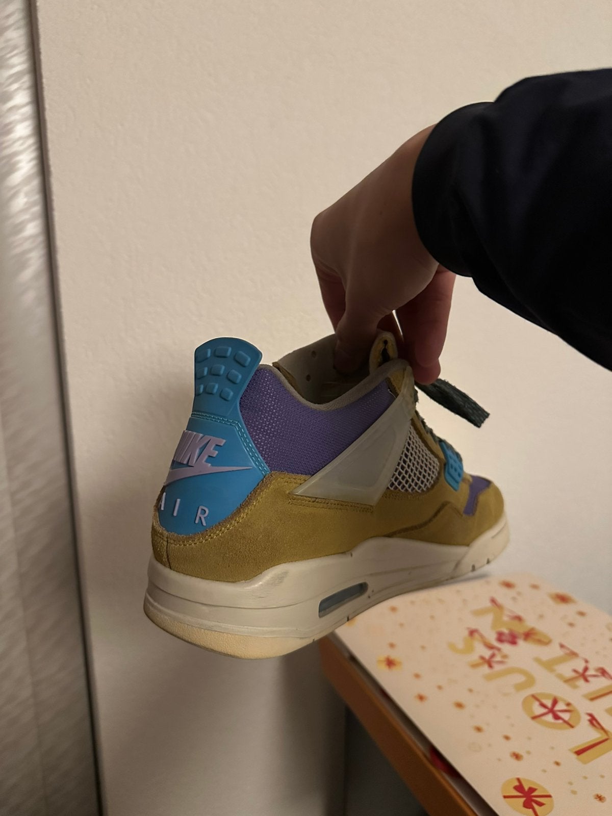 Jordan 4 union dessert moss 47, Bruin, Ophalen of Verzenden, Sneakers of Gympen, Gedragen