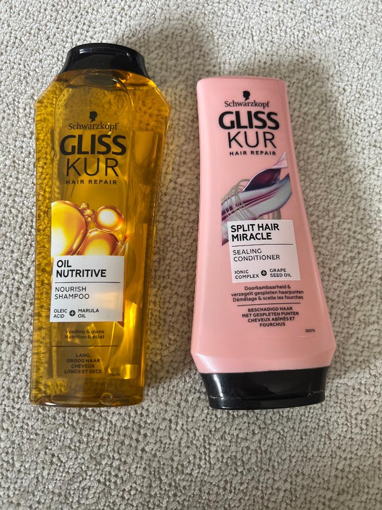 Gliss kur shampoo en conditioner, Ophalen of Verzenden, Zo goed als nieuw, Shampoo of Conditioner