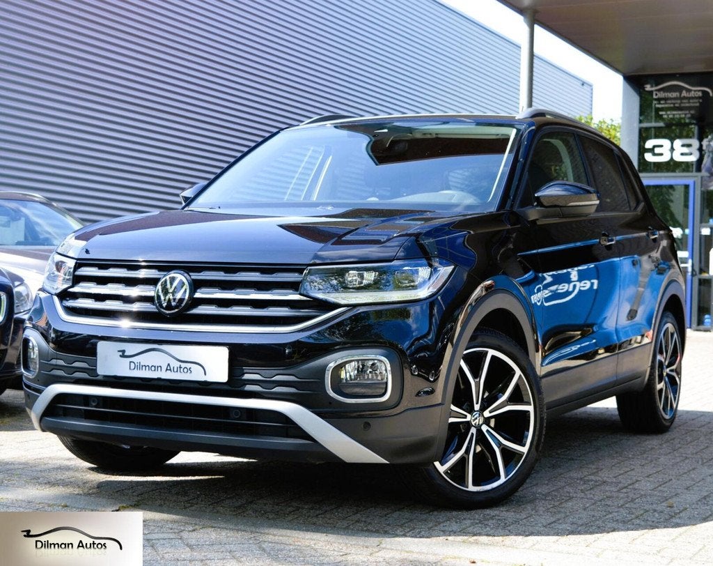 Volkswagen T-Cross 1.5 TSI Aut Style|Navi|Leder|Carplay|Pdc!, Auto's, Volkswagen, T-Cross, Zwart, 4 cilinders, Leder en Stof