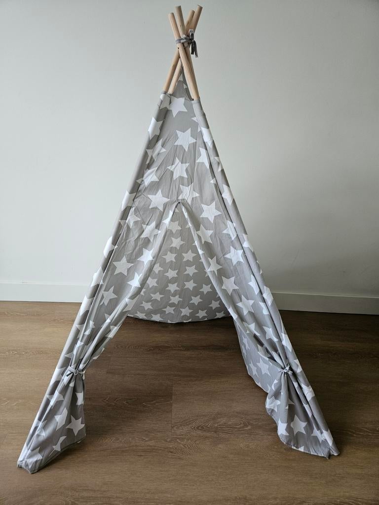 Grijze tipi met witte sterren 10x, Ophalen of Verzenden, Gebruikt, Jongen of Meisje