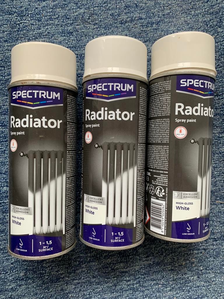 Witte radiator verf (ongebruikt), Ophalen, Zo goed als nieuw, Wit