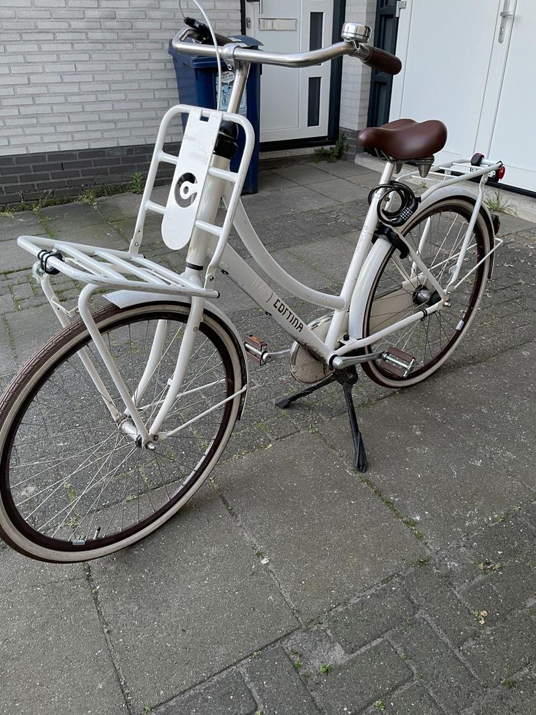 Cortina Transportfiets Dames - Wit, Terugtraprem, Gebruikt, 50 tot 53 cm, Ophalen