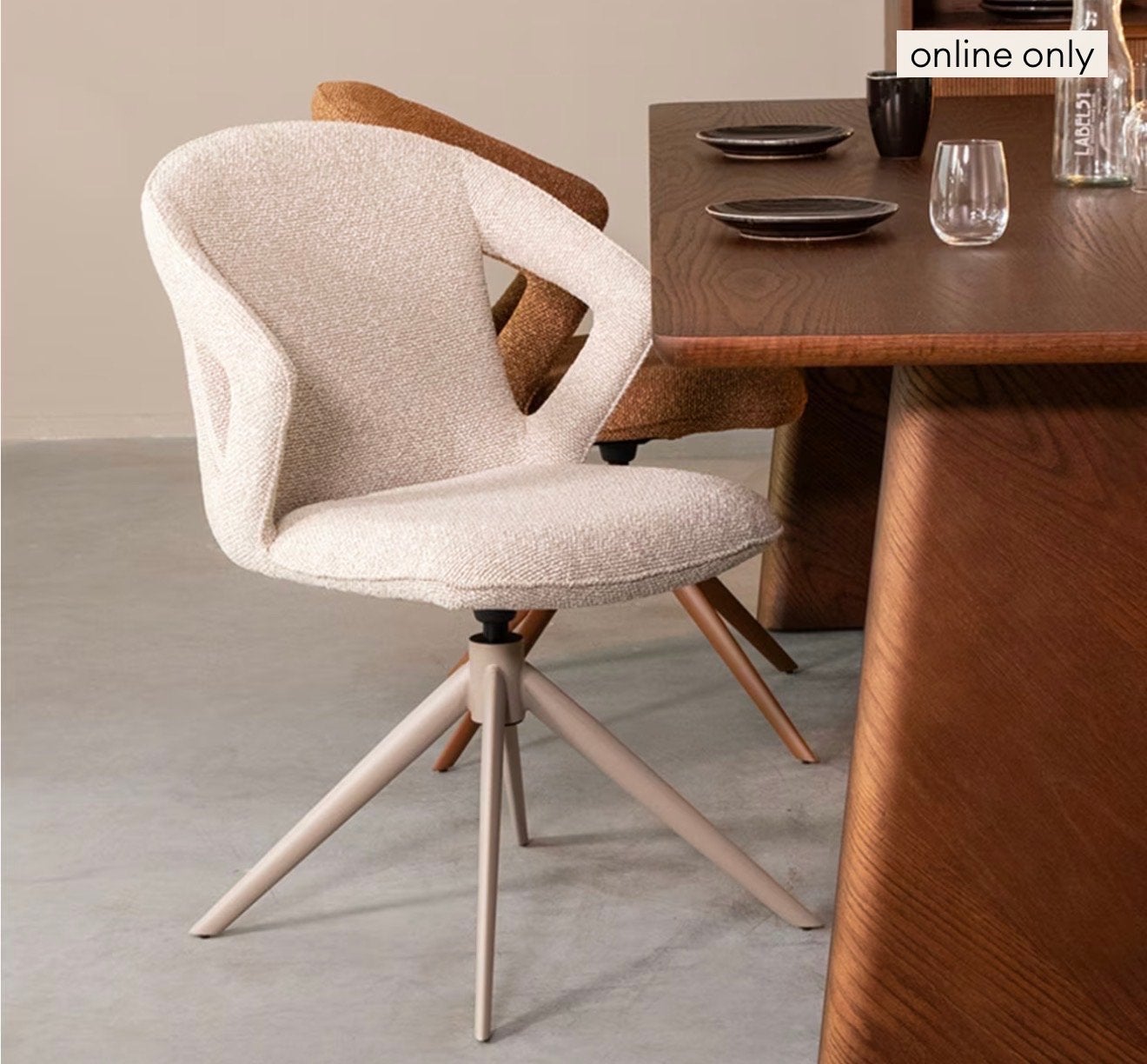LABEL51 Zurich Eetkamerstoel - Naturel nieuw met kaartjes, Huis en Inrichting, Ophalen, Overige kleuren, Nieuw, Vijf, Zes of meer stoelen