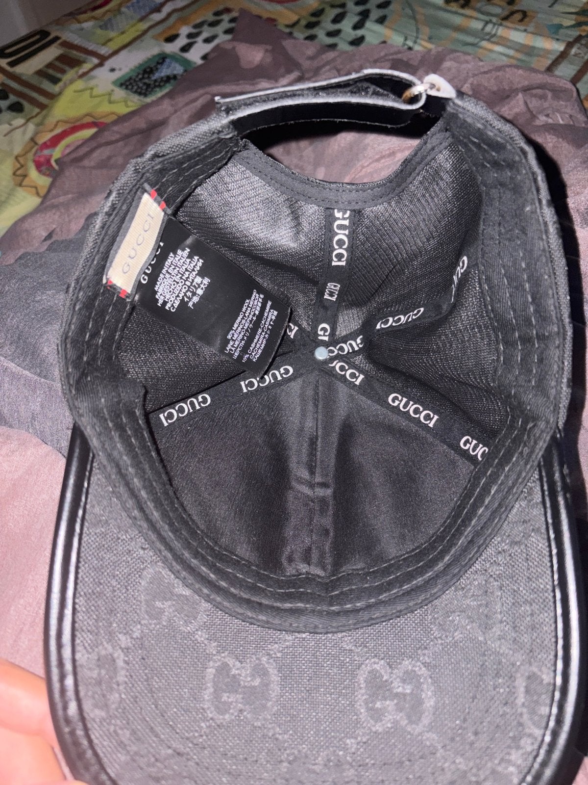 Gucci Pet Zwart met GG-patroon, Ophalen of Verzenden, Zo goed als nieuw, One size fits all, Pet