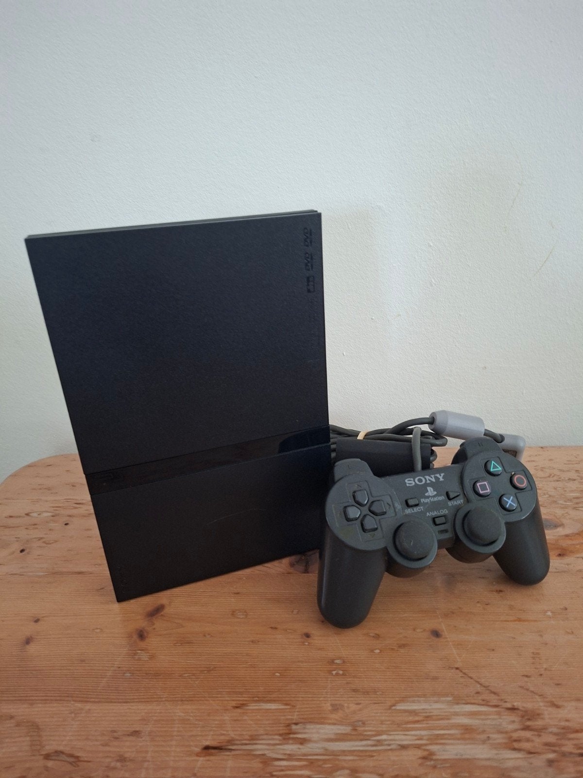 playstation 2 slim spelcomputer set (zwart), Avontuur en Actie, 1 speler, Ophalen of Verzenden, Zo goed als nieuw