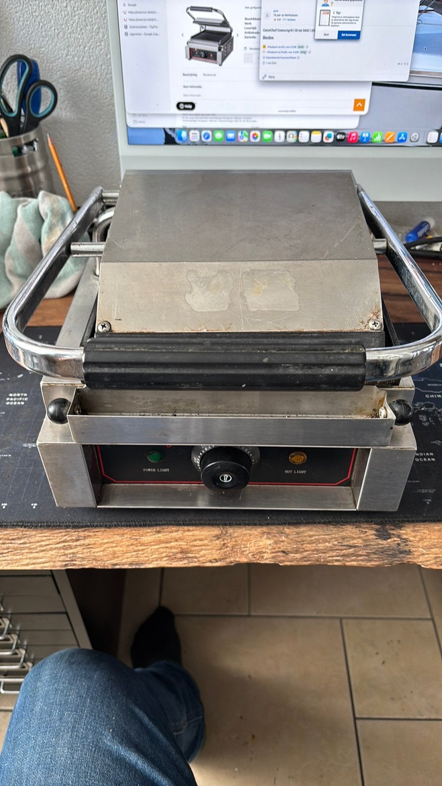 CaterChef Contactgril | 50 tot 300C, Witgoed en Apparatuur, Contactgrills, Ophalen of Verzenden, Gebruikt