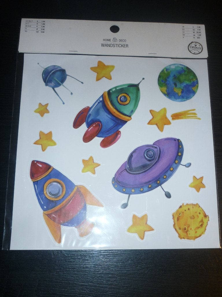 Ruimte stickers / muurstickers heelal / wandstickers NIEUW, Kinderen en Baby's, Kinderkamer | Inrichting en Decoratie, Ophalen of Verzenden
