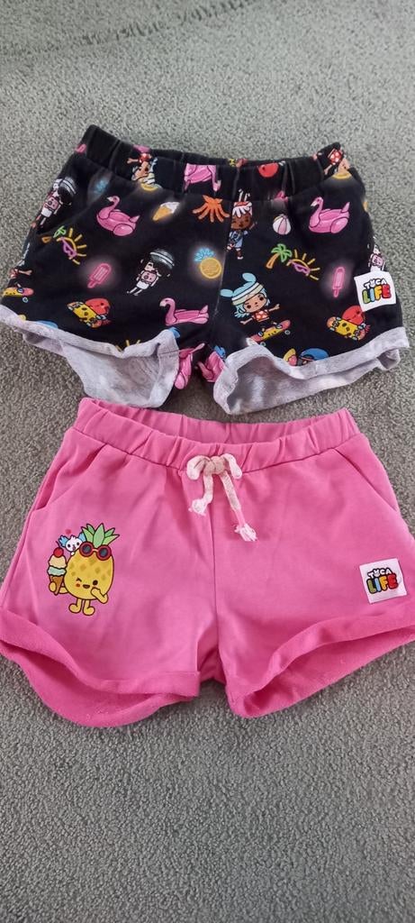 2 korte broeken, maat 98-104, ZGAN, H&M, Toca Boca, Broek, Meisje, H&M, Ophalen of Verzenden