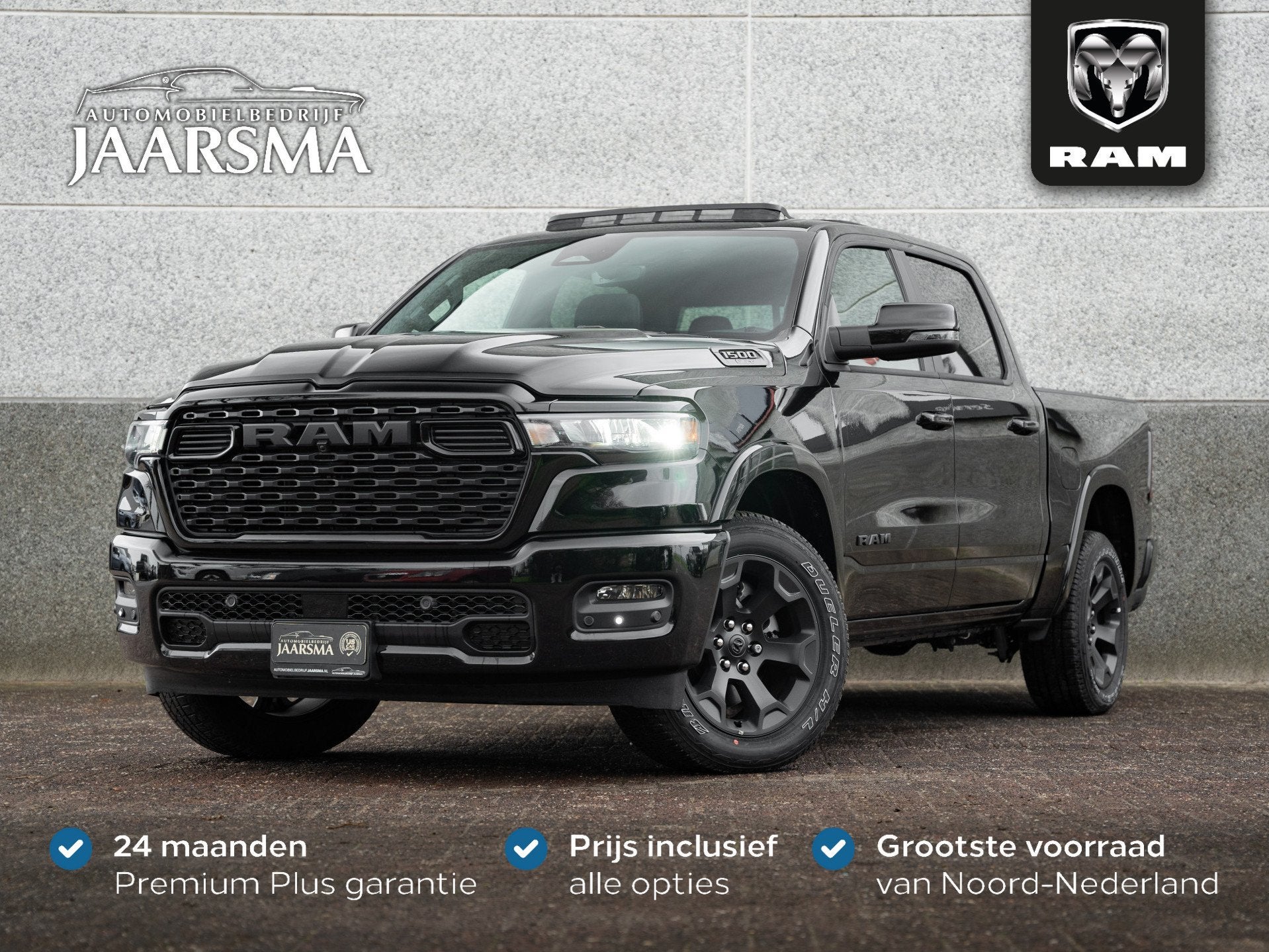 Dodge Ram 1500 3.0L SST 420pk Big Horn Night CrewCab 4x4 |Pr, Automaat, Stof, Zwart, 2993 cc