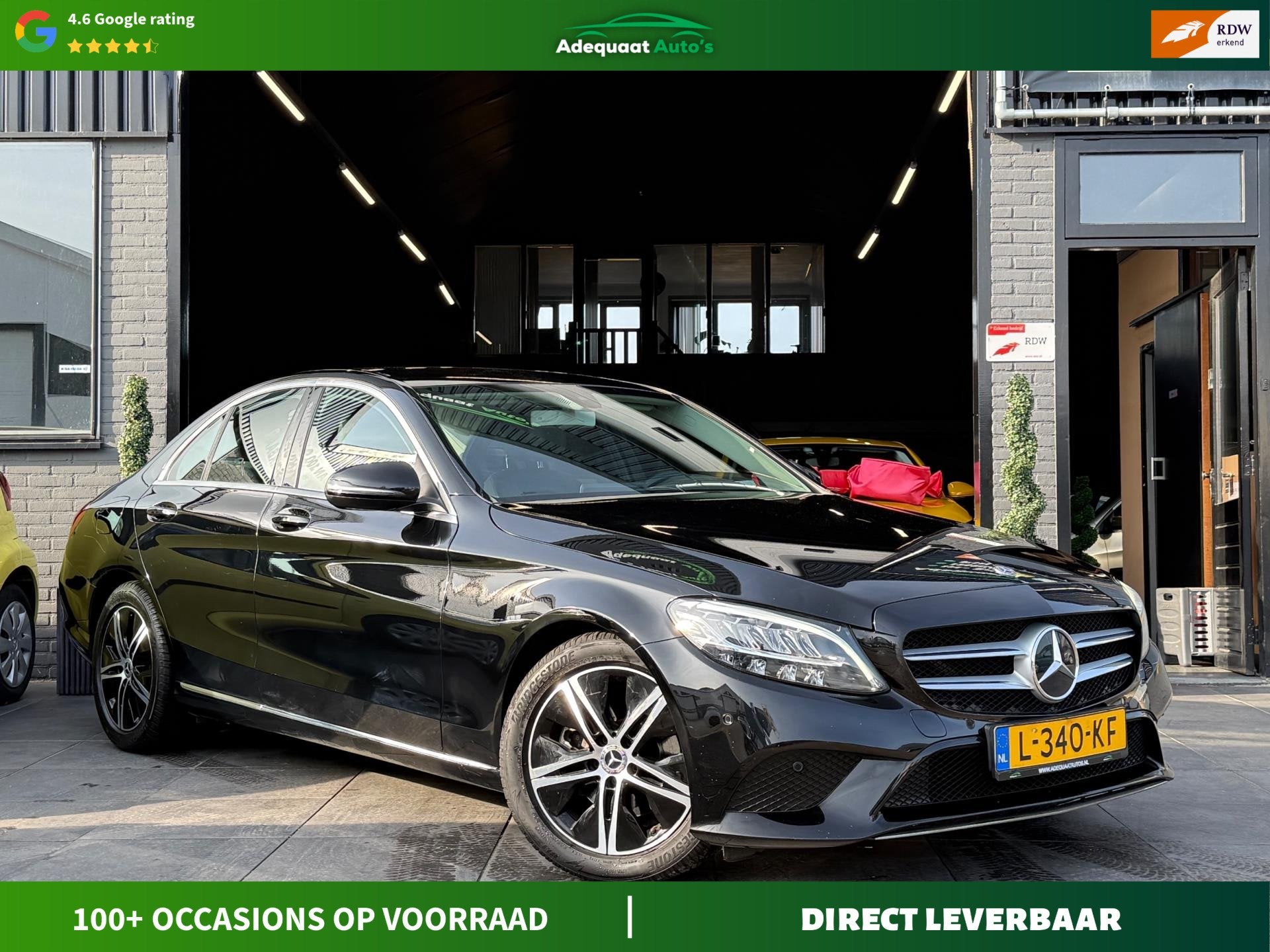 Mercedes-Benz C-klasse 200 Trekhaak|Facelift|Camera|LED|AUT, Auto's, Automaat, 4 cilinders, Met garantie (alle), Leder en Stof