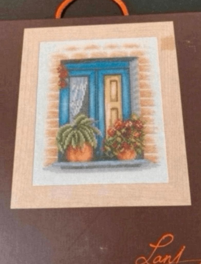 BORDUURPAKKET LANARTE BLUE WINDOW, Hobby en Vrije tijd, Ophalen of Verzenden, Nieuw, Handborduren, Borduurpakket
