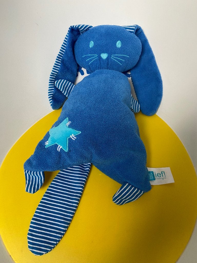 K3509 Lief! lief lifestyle konijn blauw groot formaat, Ophalen of Verzenden, Zo goed als nieuw, Konijn