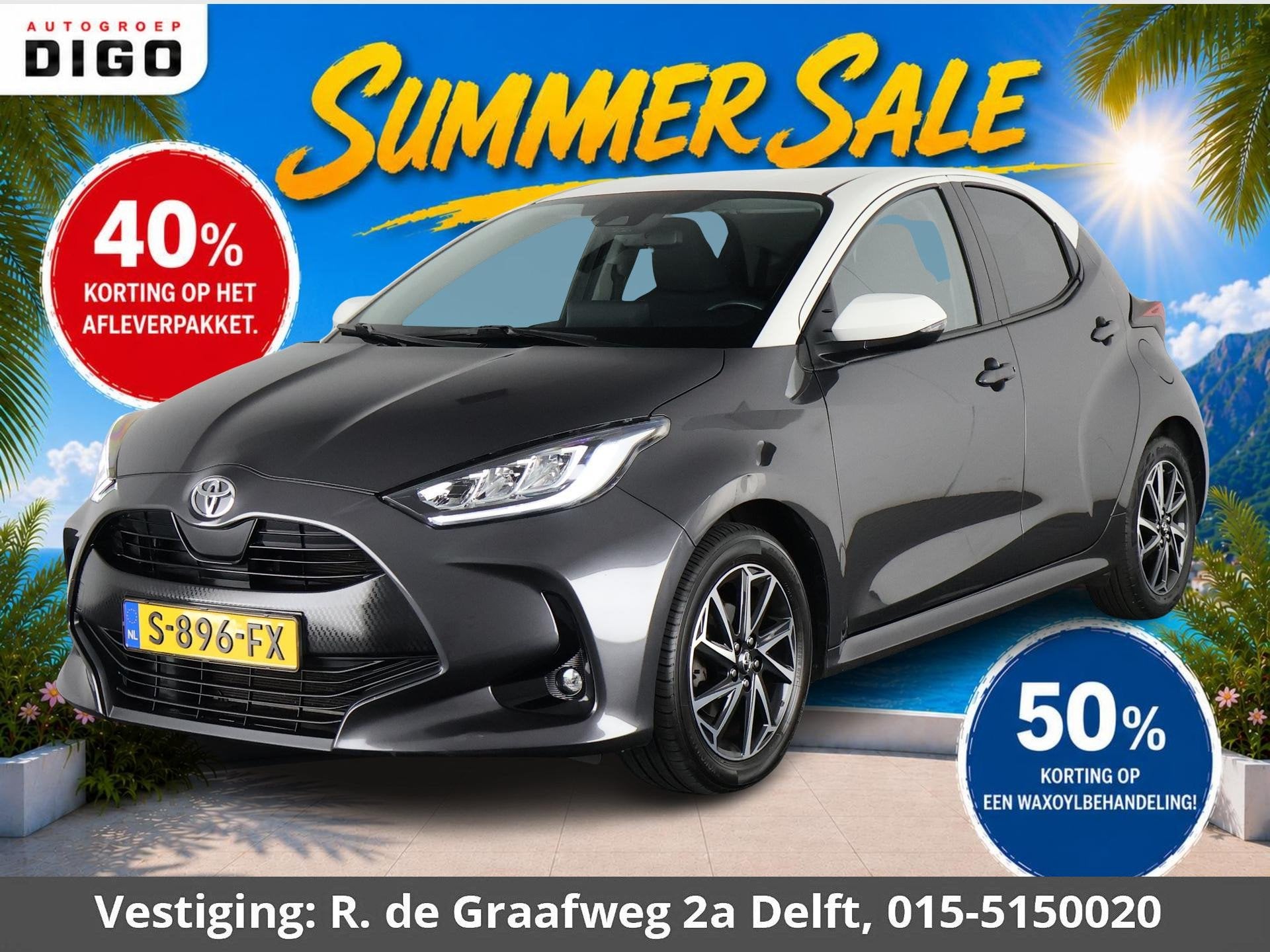Toyota Yaris 1.5 VVT-I First Edition Bi-Tone Automaat | Appl, Auto's, LED verlichting, 1490 cc, Bedrijf, 850 kg