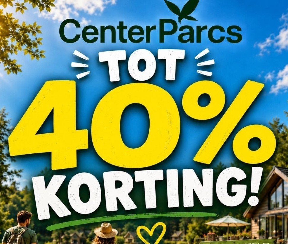 CENTERPARCS KORTING 🙂 ook in VAKANTIES 🙂 snelle reactie !, Drie personen of meer, Kortingsbon, Bungalowpark