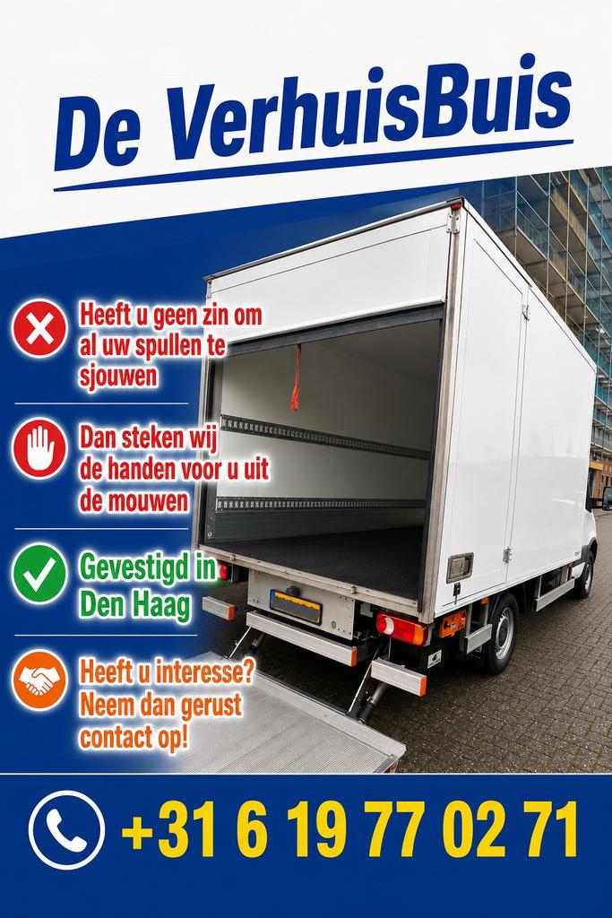 De VerhuisBuis, verhuisdiensten, Verhuizen binnen Nederland