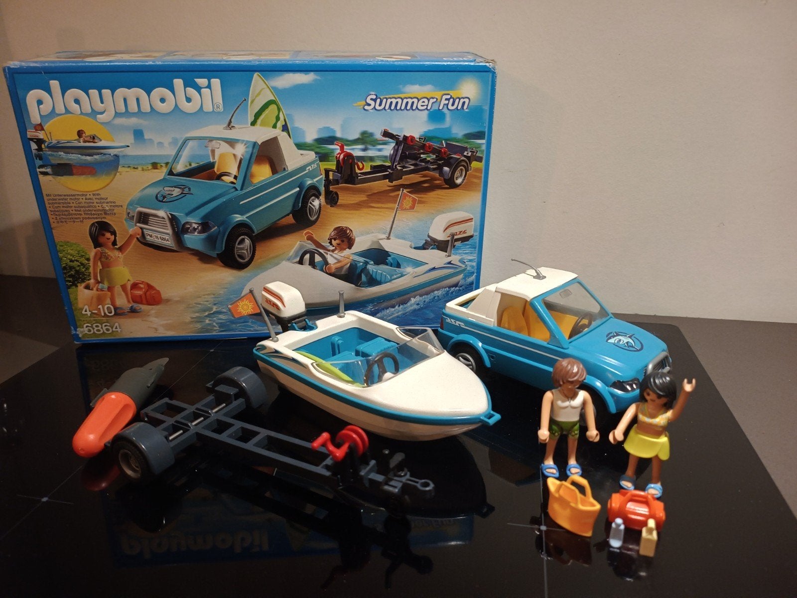 Playmobil Summer Fun - Pick-up met speedboot (6864), Ophalen of Verzenden, Zo goed als nieuw