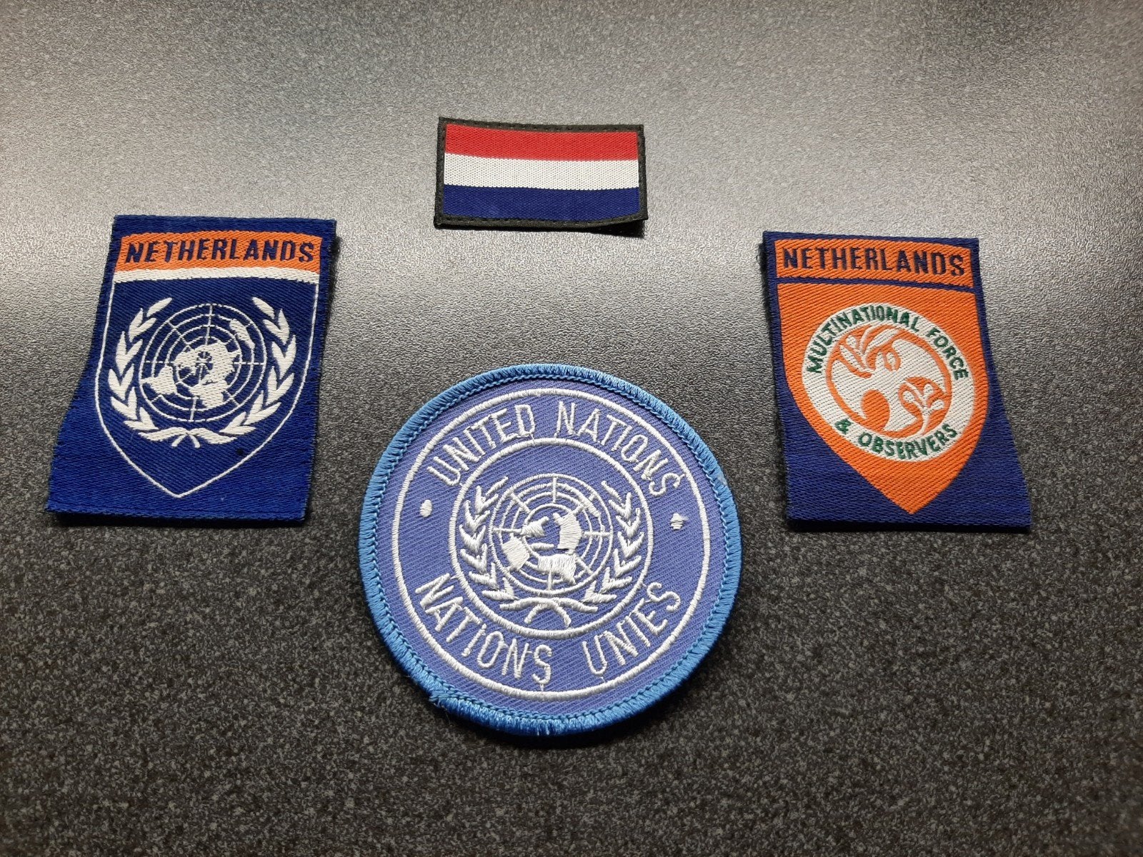 Netherlands  -  United Nations   patches., Ophalen of Verzenden, Landmacht, Amerika, Embleem of Badge