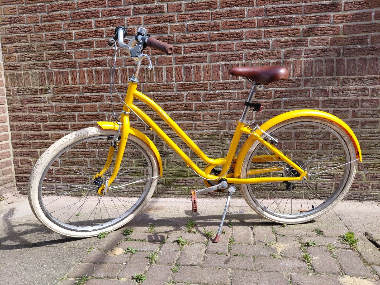 BTWIN Elops 500 Stadsfiets Kinderen 24 inch 8-10 jaar, Ophalen, 20 inch of meer, Gebruikt, Velgrem