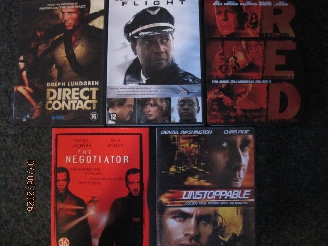 26D1: direct contact -flight -red -negotiator -unstoppable, Boxset, Actiethriller, Ophalen of Verzenden, Zo goed als nieuw