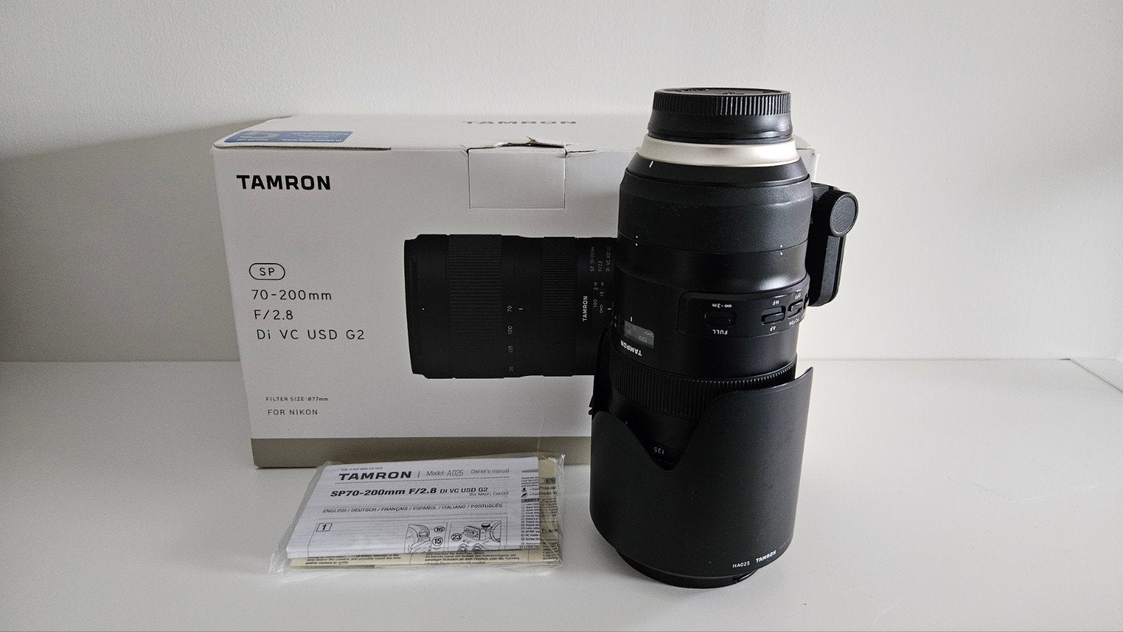 Tamron SP 70-200mm F/2.8 Di VC USD G2 voor Nikon, Ophalen, Beeldstabilisatie, Telelens, Zo goed als nieuw