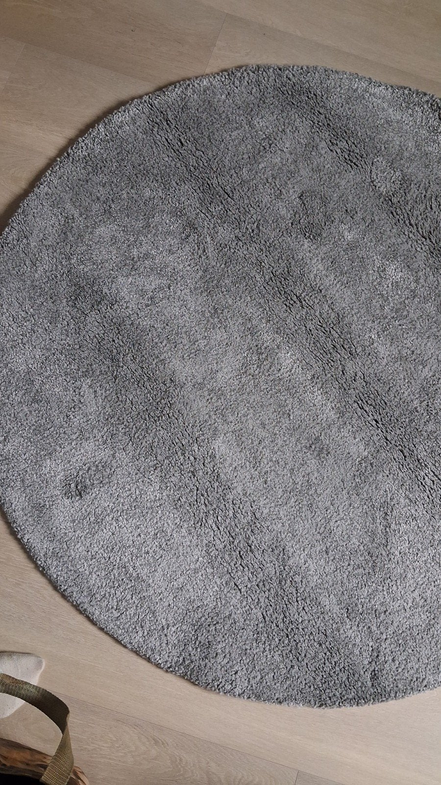 IKEA STOENSE Tapijt - Zo goed als nieuw, Ophalen, Rond, Zo goed als nieuw, Grijs