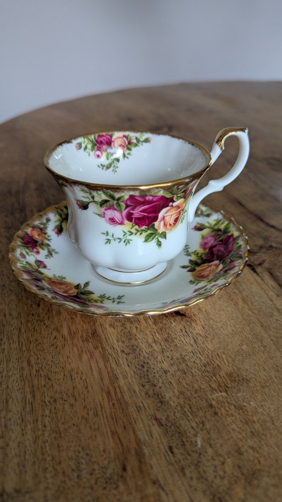 Royal Albert Old Country Roses Kop en Schotel Set, Antiek en Kunst, Ophalen of Verzenden
