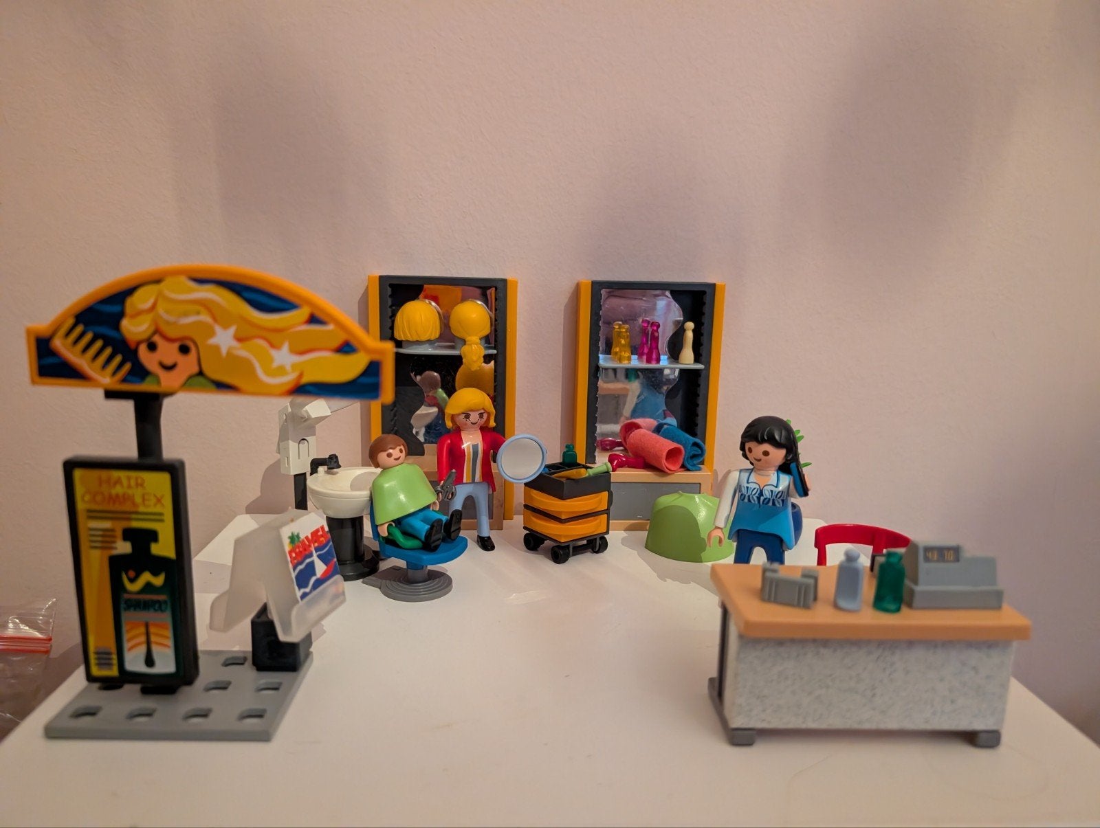 Playmobil kapperszaak, kapsalon, winkel inrichting, Ophalen of Verzenden, Zo goed als nieuw, Complete set, Overige typen