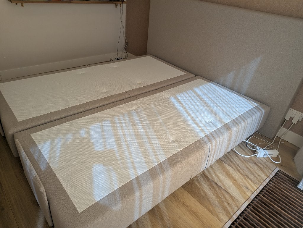 Eastborn Hamilton boxspring 180x200 elektrisch verstelbaar, Ophalen, Gebruikt, Tweepersoons, Bedbodem