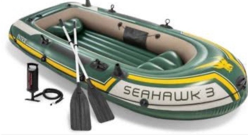 Intex Seahawk 3 opblaasboot met peddels en pomp, Ophalen, Gebruikt