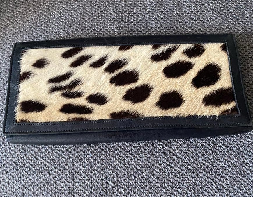 Mooie leren ‘clutch’, Ophalen of Verzenden, Gebruikt, Zwart