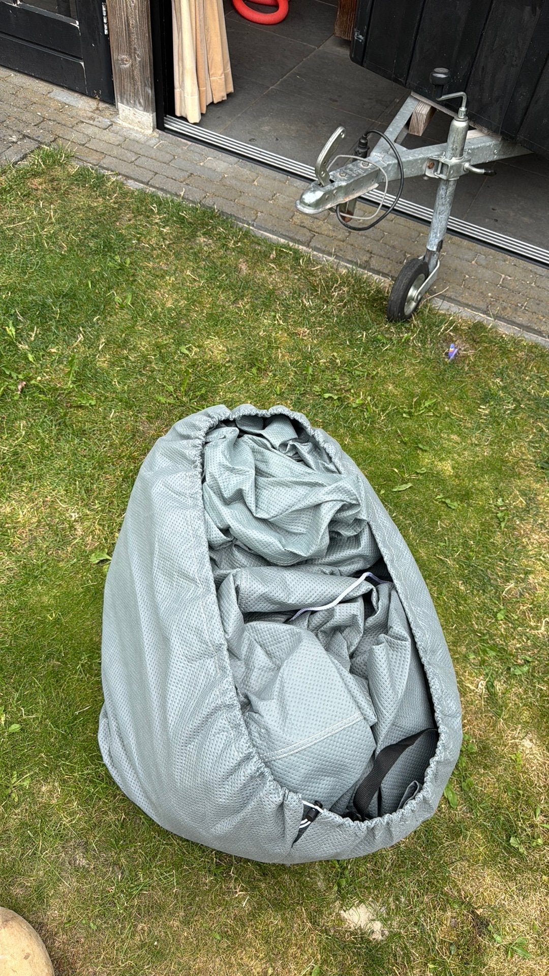 Caravan hoes, Ophalen, Gebruikt