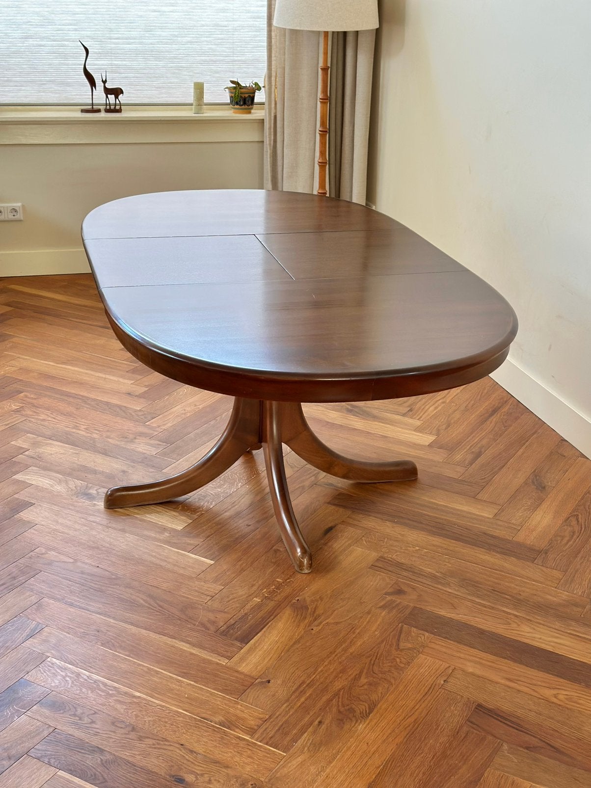 Vintage eetkamertafel Lubke eiken hout jaren 50/60/70, Huis en Inrichting, Tafels | Eettafels, Ophalen, Gebruikt, 100 tot 150 cm