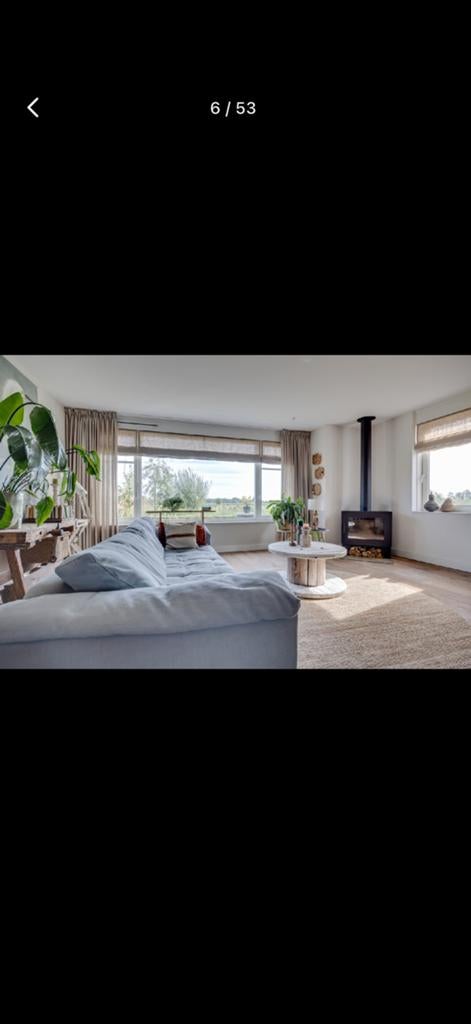 Beige linnen vouwgordijnen, Ophalen of Verzenden, Zo goed als nieuw, Beige, Minder dan 100 cm