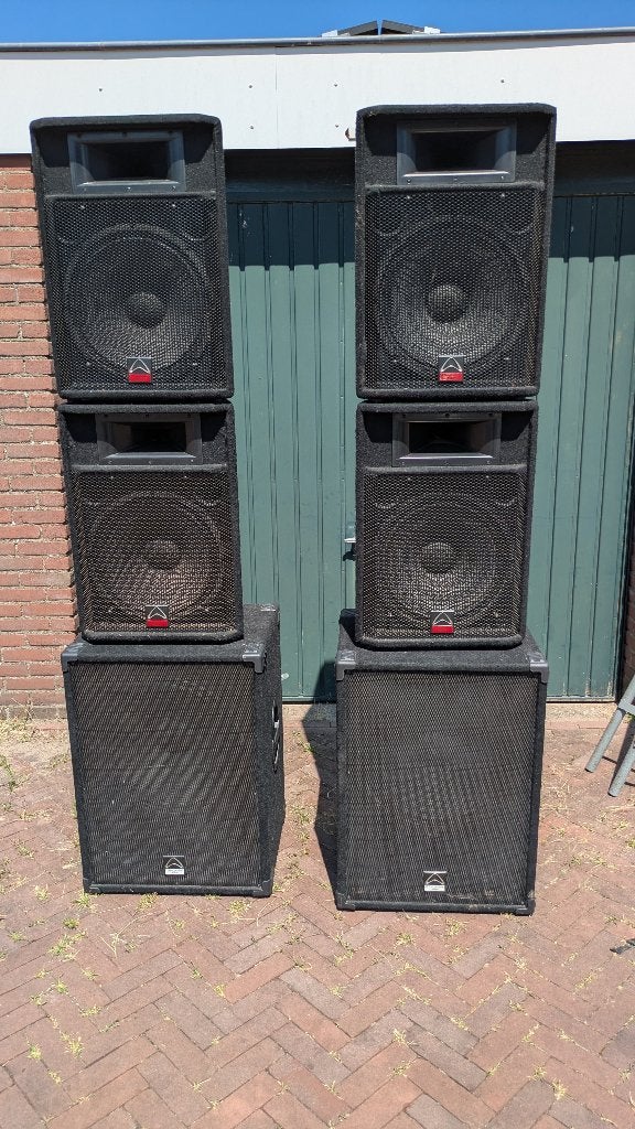 Wharfedale PA Speakers (EVP-S15 + EVP-18B), Audio, Tv en Foto, Luidsprekers, Gebruikt, Speakerset, Wharfedale, Ophalen