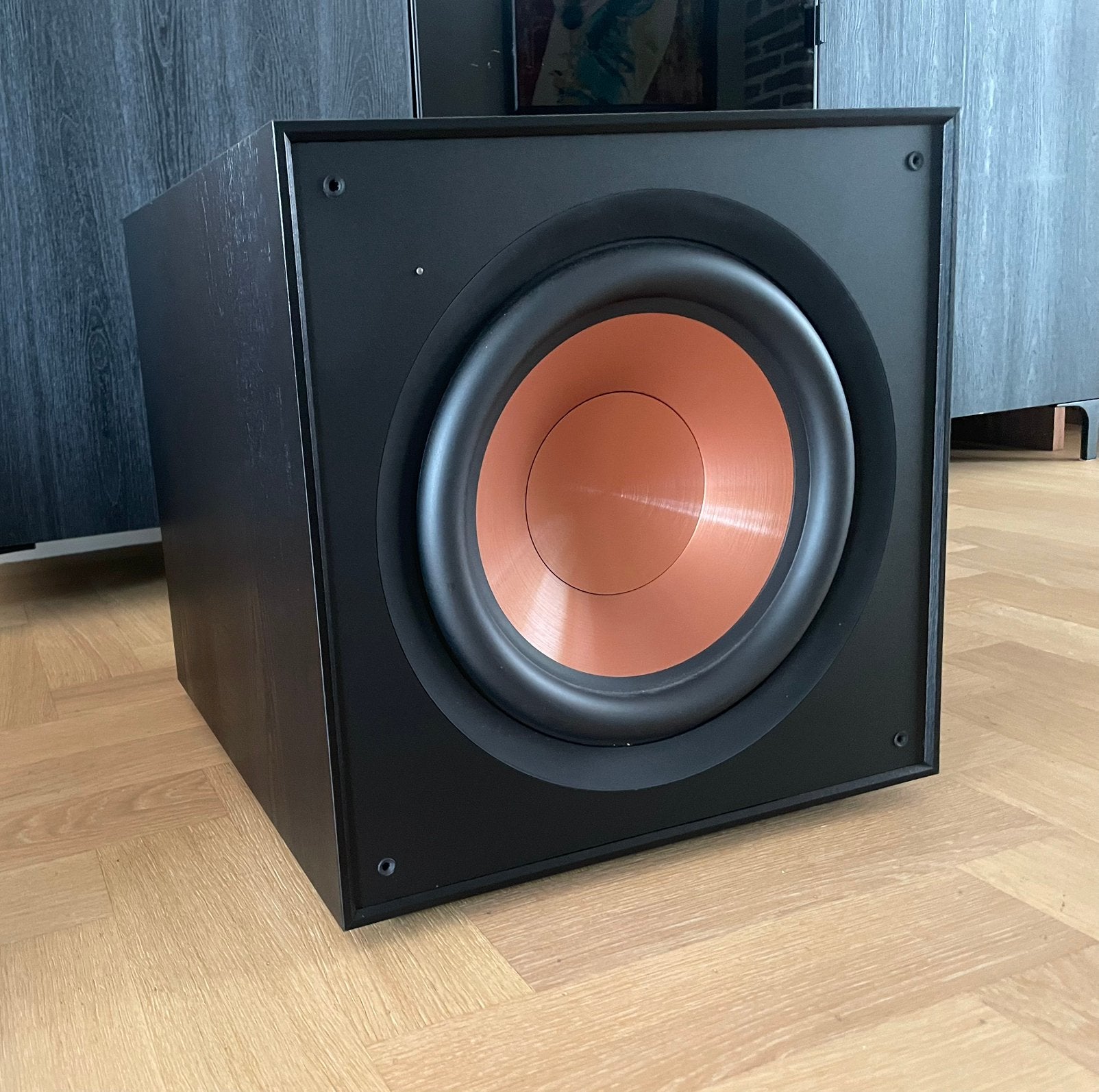 Klipsch R-121SW Subwoofer, Inclusief kabels, Subwoofer, Zo goed als nieuw, Ophalen