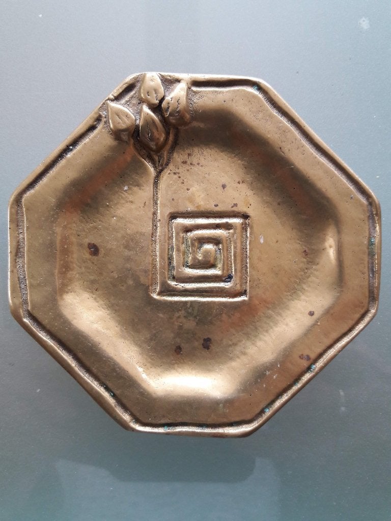 Schaaltje, art deco, koper, Antiek en Kunst, Antiek | Koper en Brons, Ophalen of Verzenden, Brons
