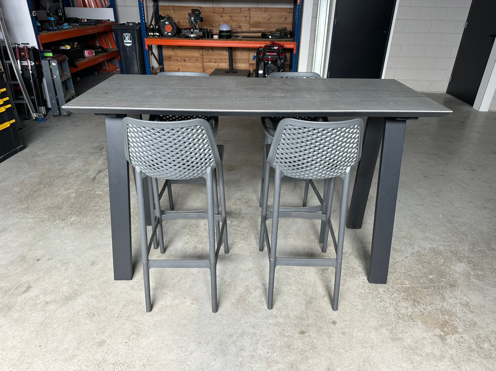 NIEUW bartafel + barkrukken, Ophalen, Zo goed als nieuw
